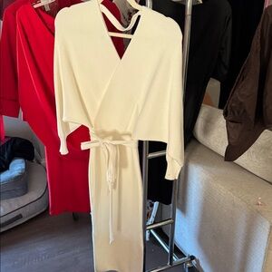 Elegant White Wrap Dress